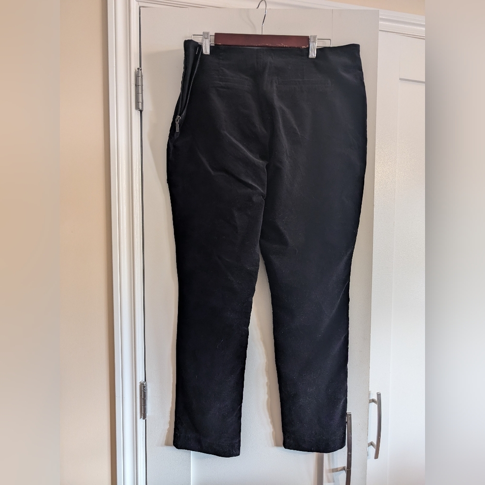 NWOT Jeanne Beker Edit Cotton Velvet Cigarette Pants,16